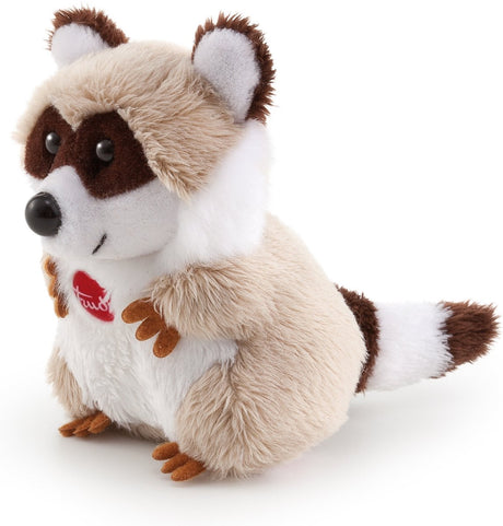 Trudi – Sweet Collection Kuscheltier Waschbär 9 cm – handgefertigt in Italien – weicher Plüsch – Kuscheltier für Jungen und Mädchen – Beigebraun – 7 x 8 x 9 cm, Größe xxs