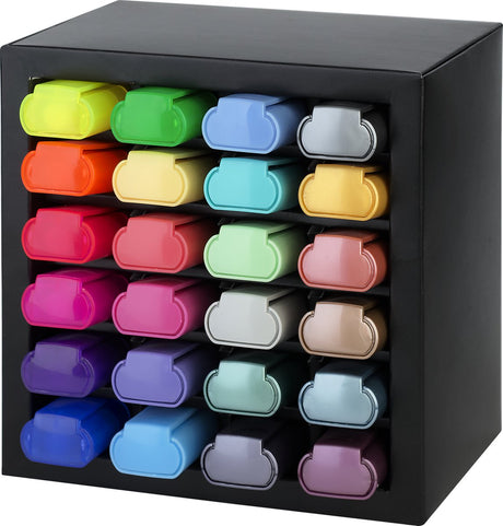 Faber-Castell Textmarker – Schreibtischset 24 Farben – 7 Neon-, 9 Pastell- und 8 Metallic-Farben – fc-254602