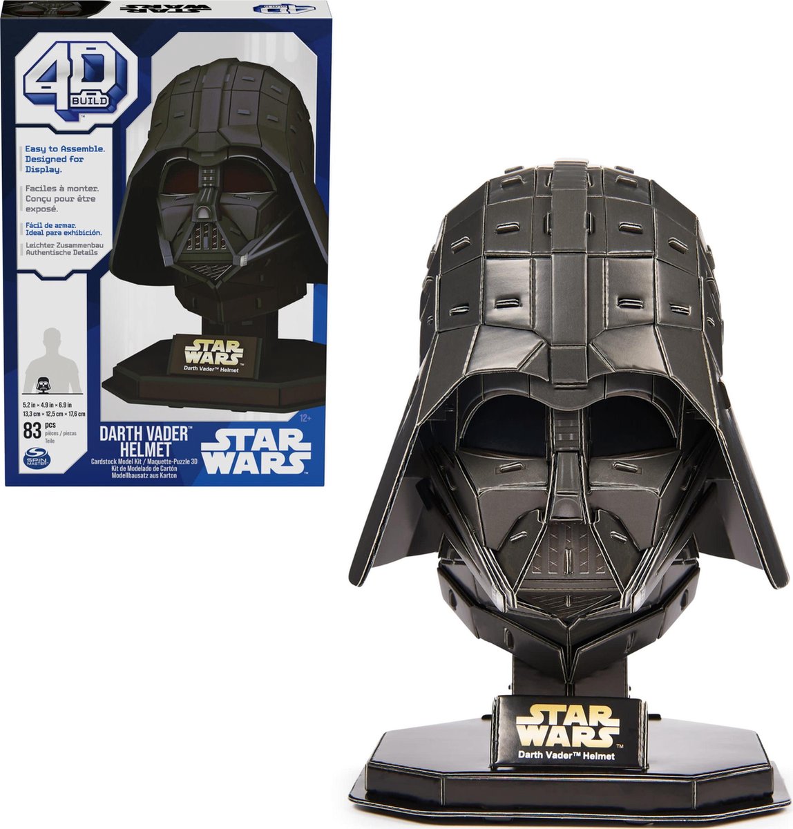 4d build star wars - darth vader - 3d puzzle - 83 pieces - cardboard construction kit