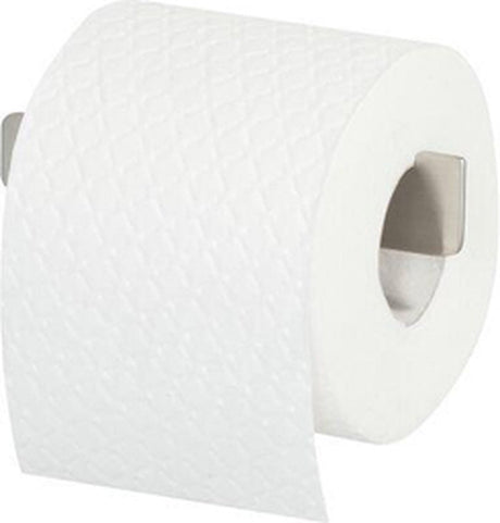Tiger Colar - Toilettenpapierhalter ohne Klappe - ohne Bohren - Toilettenpapierhalter selbstklebend - Edelstahl gebürstet