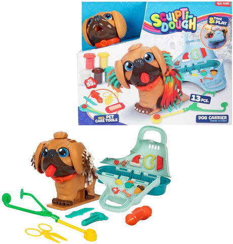 Toi-toys Sculptidough Ton-Set Tierpfleger Hund, 13-teilig.