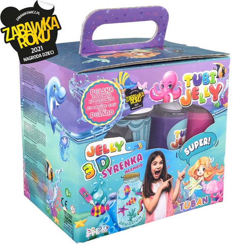 Tuban – Tubi-Gelee-Set mit 6 Farben und kleinem Aquarium – Meerjungfrau