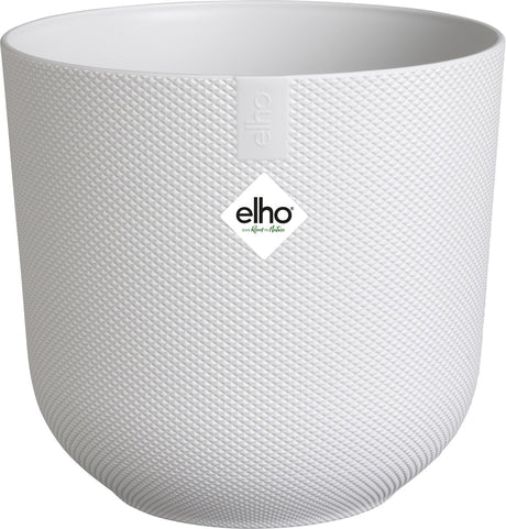 Elho jazz rond 26 bloempot voor binnen - woonaccessoire van 100% gerecycled plastic - ø 26 x h 24.2 cm - zijdewit