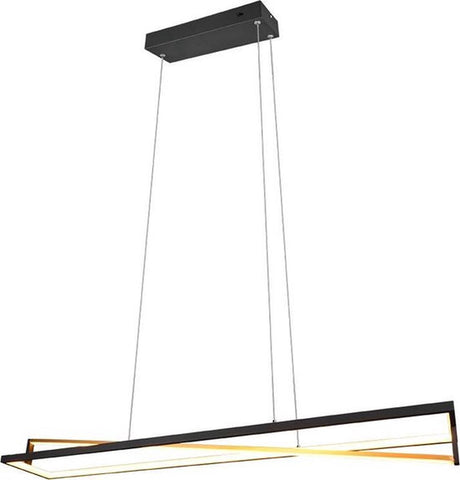 Trio Hängelampe Edge - mattschwarz - inkl. 1x SMD LED, 35w â· 1x 4100lm, 2300+3000+4000k