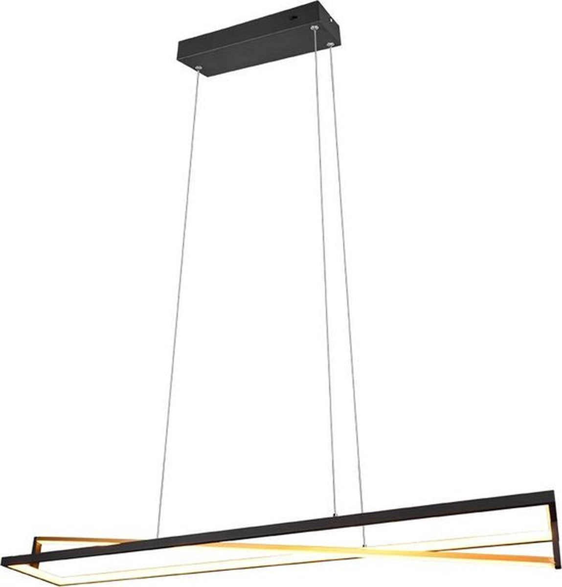 Trio Hängelampe Edge - mattschwarz - inkl. 1x SMD LED, 35w â· 1x 4100lm, 2300+3000+4000k