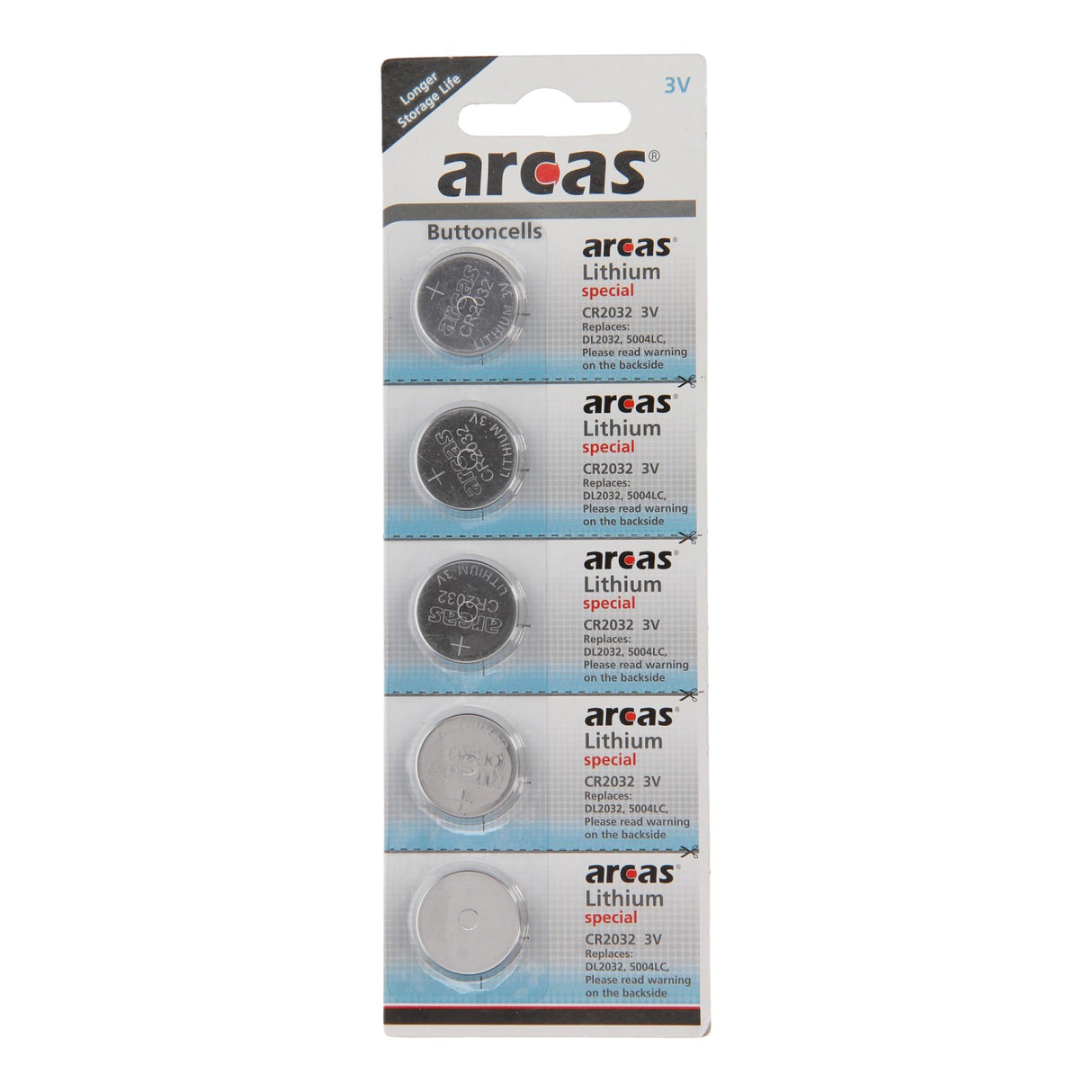 Battery Sales Europe Arcas Battery Lithium CR2032 3V, 5e.