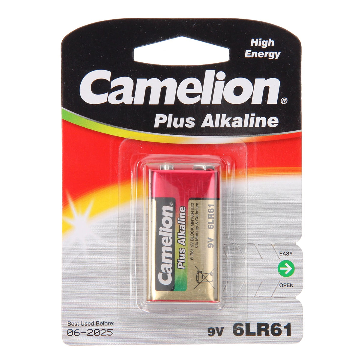 Camelion más batería alcalina 9V 6LR61