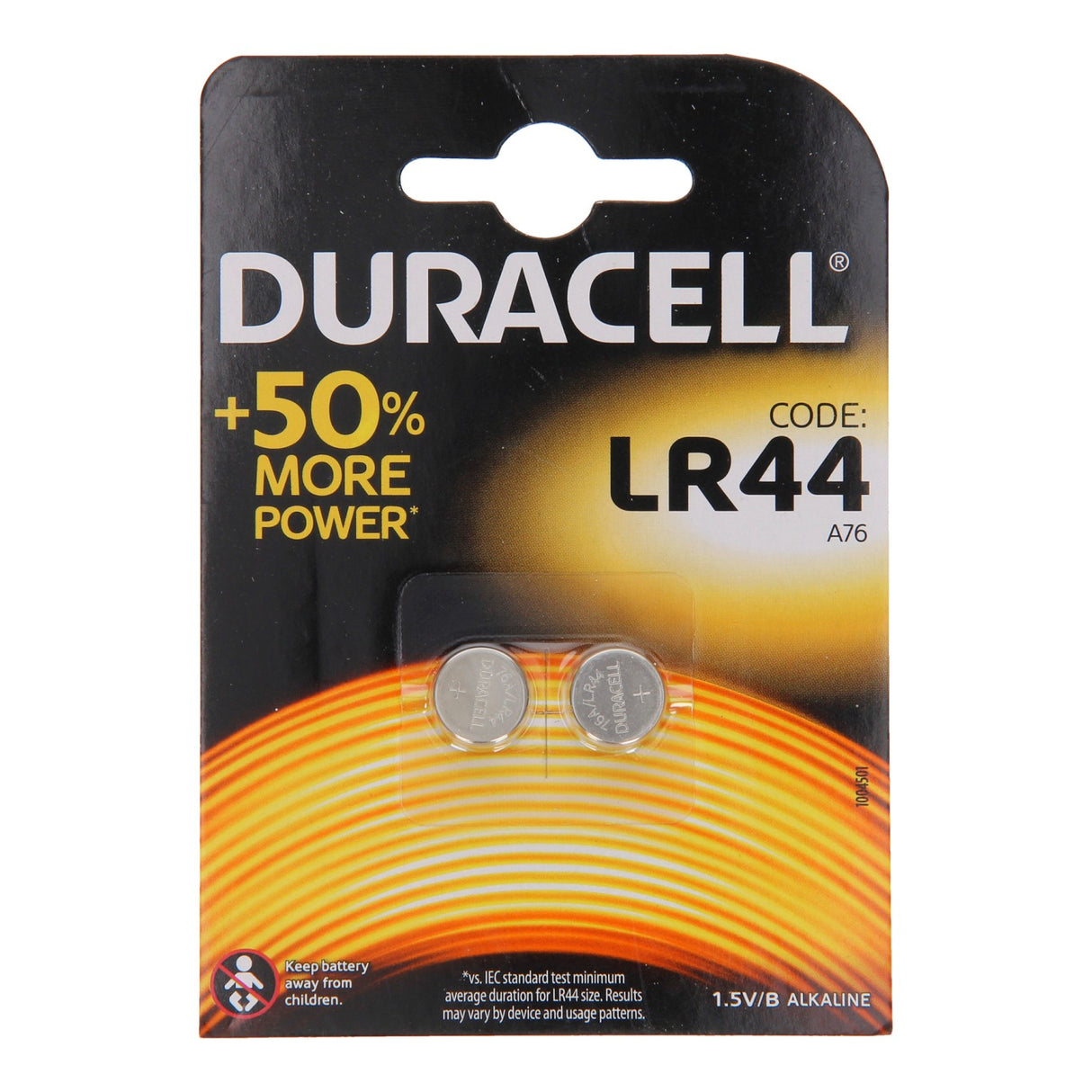 Duracell Alkaline lr44 A76 v13ga 76a 1.5v Blister 2 Stécker