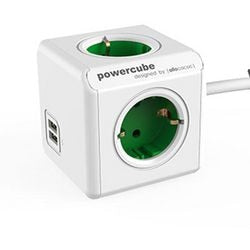 Designnest Steckdosenleiste Allocacoc Powercube weiß grün