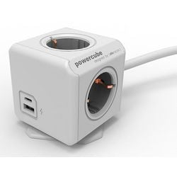 Steckdosenleiste Allocacoc Powercube weiß grau