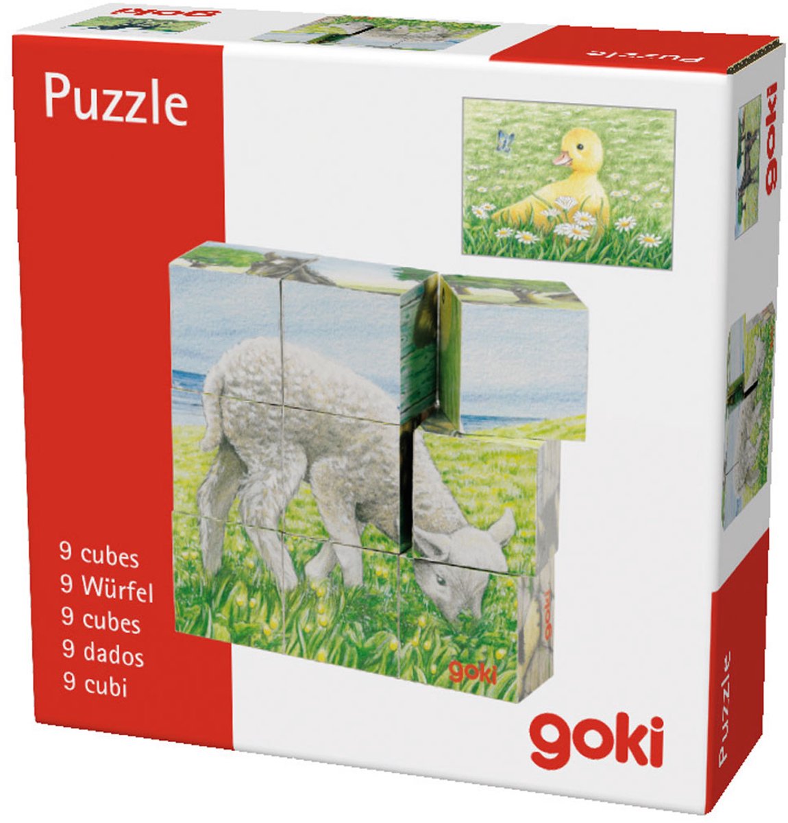 Goki Holzbaustein-Puzzle-Bauernhof