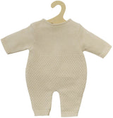 Heless Puppen-Strickoverall ecru, 28-35cm