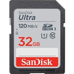 Sandisk Ultra SDHC UHS-I-Karte 32 GB Speicherkarte (Schwarz, UHS-I, Klasse 10)