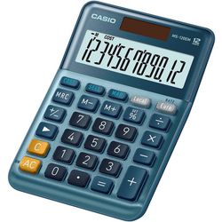 Casio rekernmachine ms-120em blauw