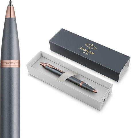 Parker im Kugelschreiber | Kollektion für den letzten Schliff | Schieferfinish | mittel | blau | Geschenkverpackung