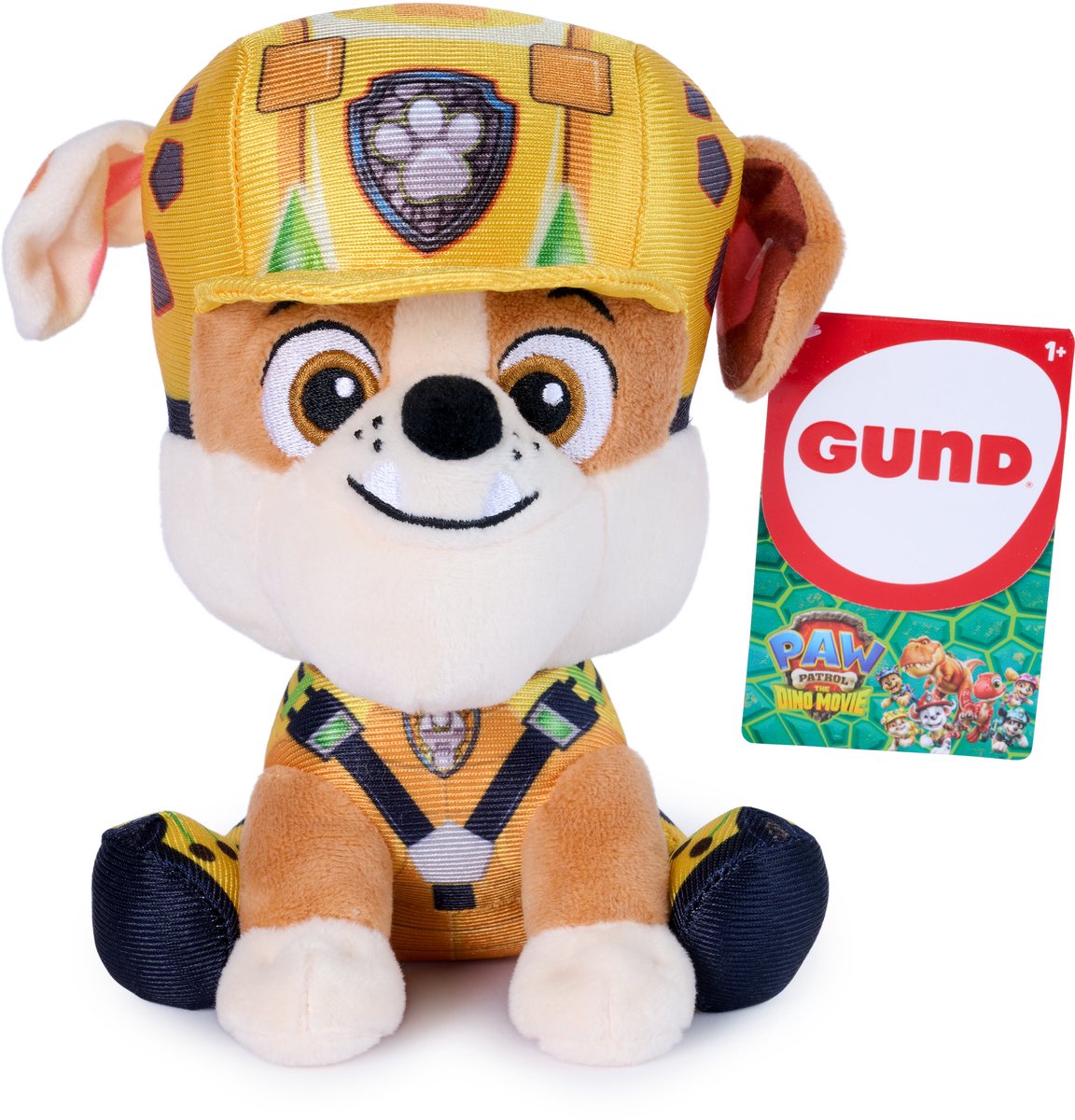 Paw patrol gund - de dino film-knuffel van rubble, officieel gelicentieerde knuffel, filmmerchandise, 15,2 cm