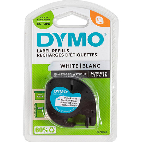 Beschriftungsband Dymo Letratag weiß 4m