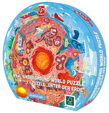 Hape Untergrundwelt-Puzzle mit Licht – 36 Teile.