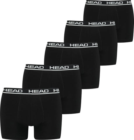 Head 5-pak heren boxershorts - zwart - multipack heren onderbroeken katoen - m