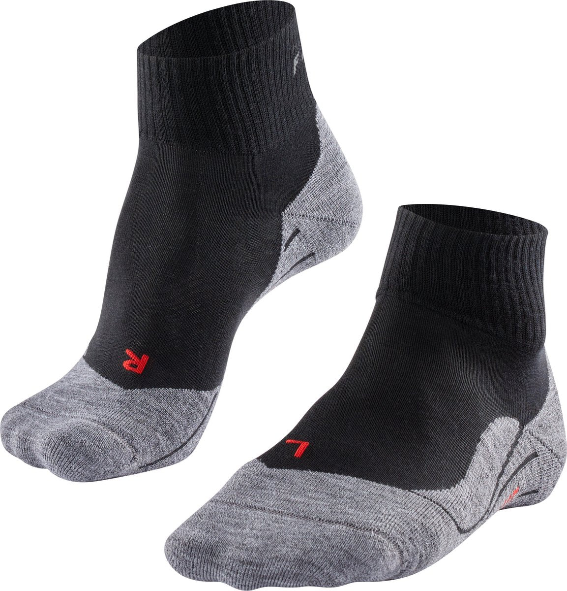 Falke TK5 kurze Anti-Blister Wandersocken aus dünnem Woll-Funktionsmaterial Damen Schwarz – Größe 35-36