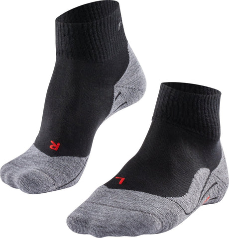 Falke TK5 kurze Anti-Blister Wandersocken aus dünnem Woll-Funktionsmaterial Damen Schwarz – Größe 41-42