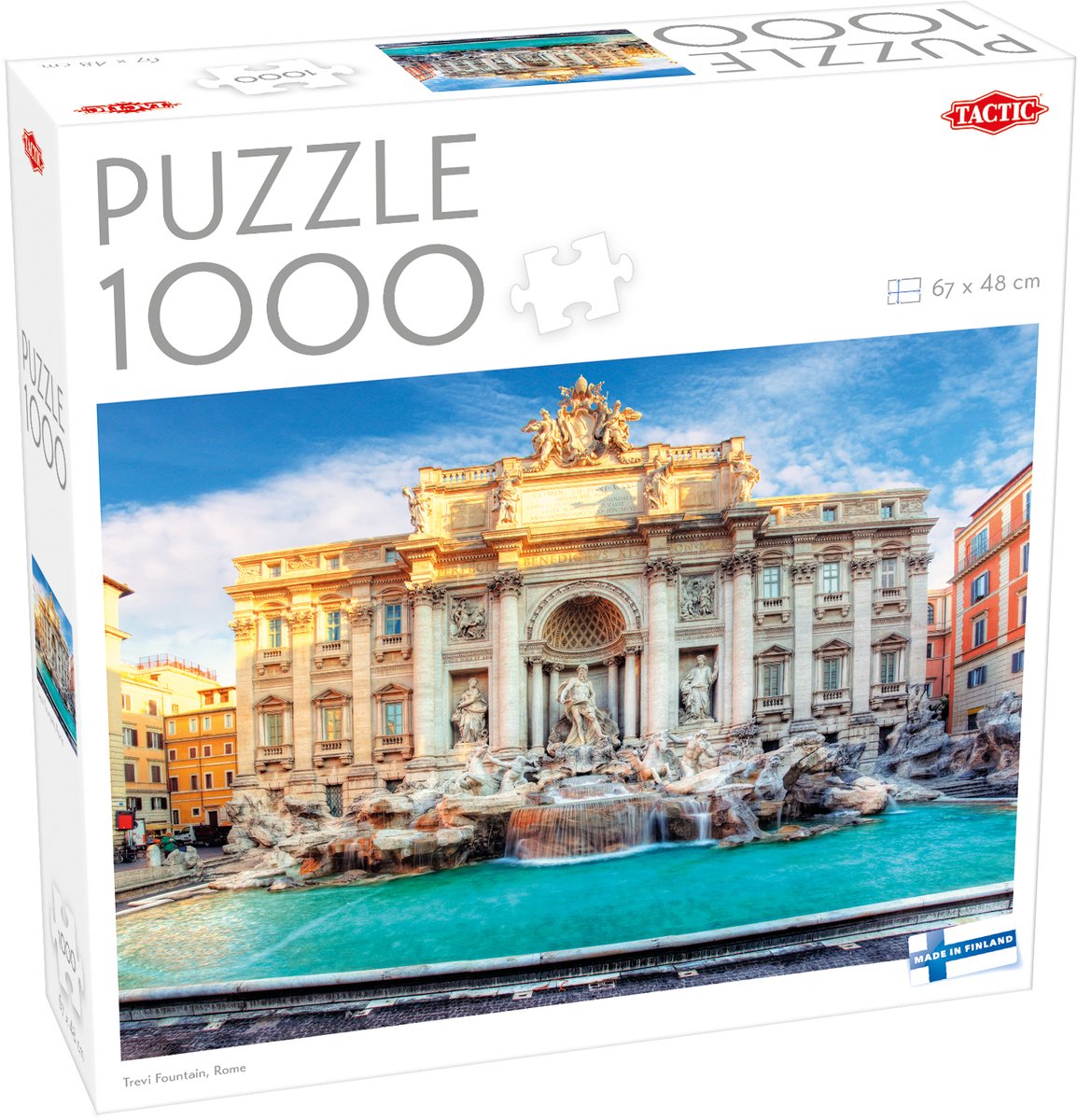 Tactic Trevi-Brunnen, Rom – Puzzle – 1000 Teile – ikonisches italienisches Denkmal – klassische Barockarchitektur – hohe skandinavische Qualität