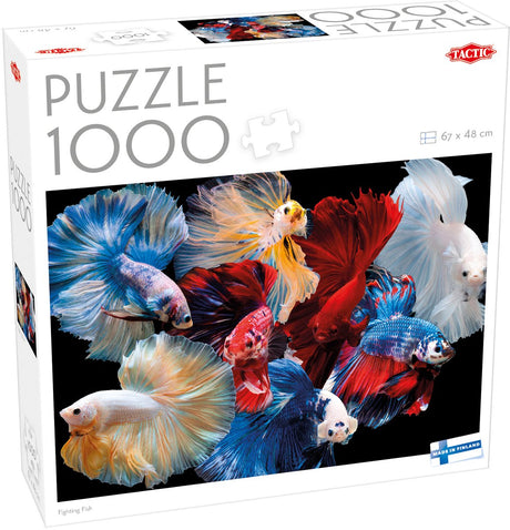 Taktischer Kampffisch – Puzzle – 1000 Teile – farbenfroher Kampffisch – spektakuläre Unterwasserfotografie – hohe skandinavische Qualität