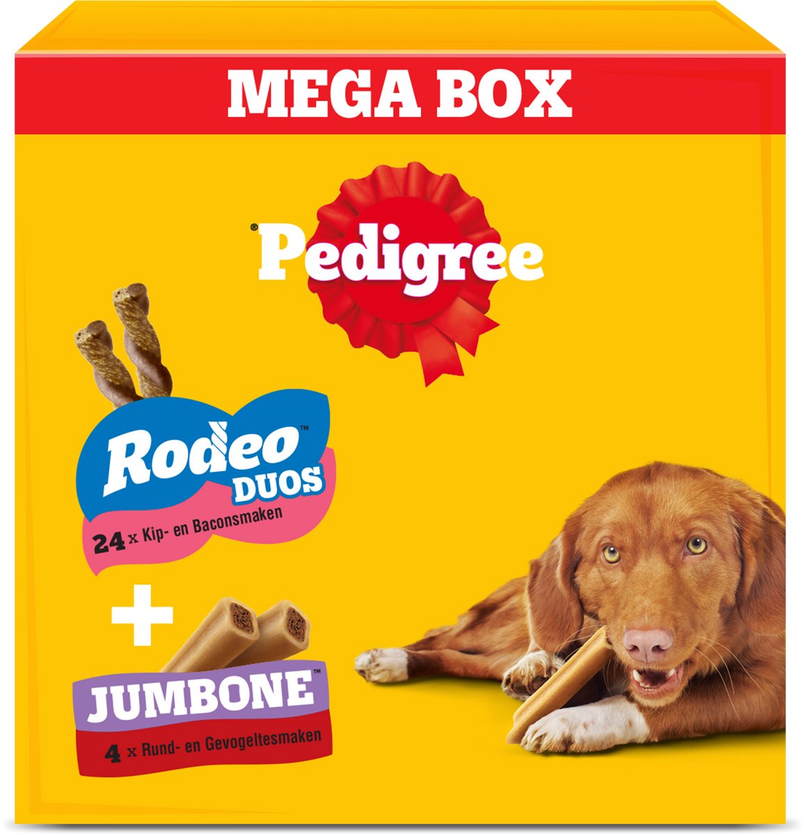 Rassehundesnacks – Megabox – 24 x Rodeo und 4 x Jumbone – 780 g