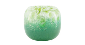 Vase glass 16x16x13.5cm green