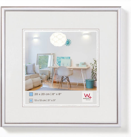 Walther New Lifestyle - Kunststoffrahmen - Fotogröße 20x20 cm - Silber