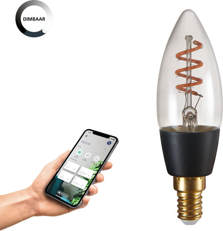 Eglo connect.z smarte LED-Lampe – e14 – ø 3,5 cm – Rauchglas – 2000 K – dimmbar – ZigBee