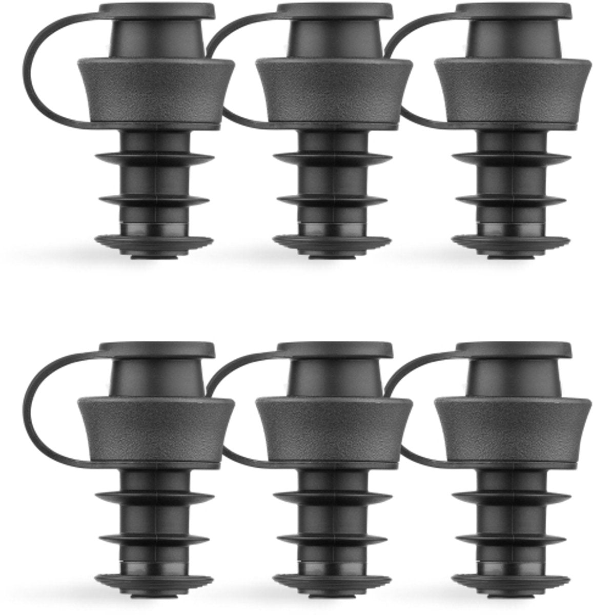 Coravin Drehstopper 6 Stück – schwarz