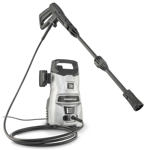 Powerplus elektrische hogedrukreiniger powxg90401 - 1400w terrasreiniger-110 bar-390l h-3m slang en accessoires