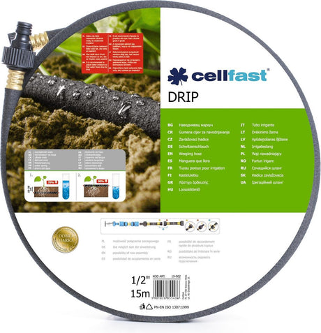 Cellfast-Bewässerungsschlauch mit 15 m langem Tropfschlauch für die wirtschaftliche und präzise Bewässerung von Pflanzen