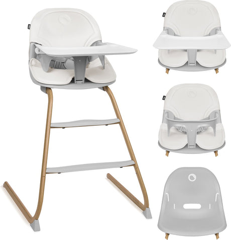Lionelo Dalia 2-in-1 Hochstuhl – mitwachsender Stuhl 6 Monate bis 60 kg – geringes Gewicht 3,5 kg – stabiles Gestell – 5-Punkt-Gurt – abnehmbares Tablett (spülmaschinenfest) – 2 Fußstützen – ergonomischer Sitz – Tragegriff – leicht zu reinigen