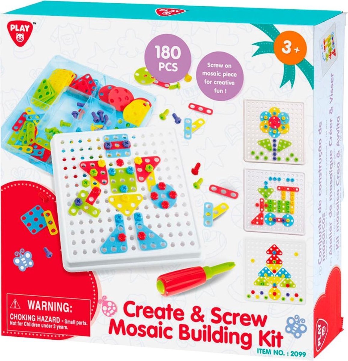 Playgo Baukasten-Mosaik – 180 Teile.