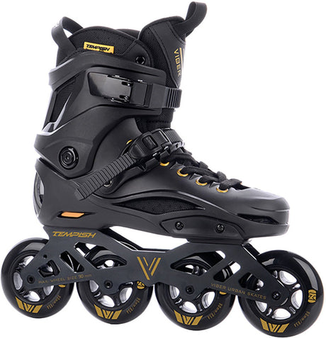Tempish viber l.e. 90 Inline-Skates für Erwachsene – 4 x 90 mm Rollen – Fitness-Speed-Inline-Skates – Schwarzgold – Größe 40