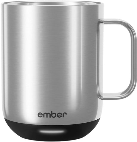 Ember Mug² Kaffeebecher – smarter Becher mit mobiler App – Tassenwärmer – Thermobecher mit einstellbarer Temperatur – kratzfester Teebecher Kaffeebecher – 295 ml – rostfrei