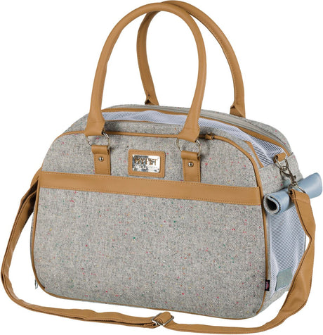 Trixie Hundetasche Helen – grau, Belüftungsnetz, 19x28x40 cm, maximal 10 kg