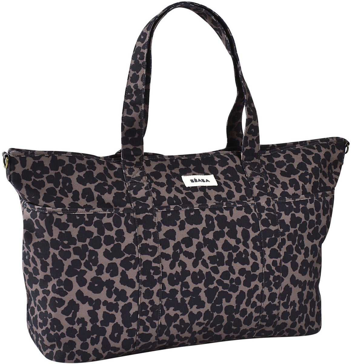 Béaba Madrid XXL Stilltasche – PFAS-freie Wickeltasche – Wickeltasche mit 11 Aufbewahrungsfächern – 65 x 18 x 34,5 cm – inklusive isothermischem Fach für Wickelauflage – Leopardenmuster