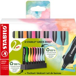 Stabilo Green Boss Pastell – Textmarker – 8-teiliges Schreibtischset