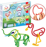Spaghetteez 70-teiliges Set – flexible Baustäbe – Spielzeug 4,5,6,7,8 Jahre Jungen und Mädchen – Basteln Mädchen Jungen – Konstruktionsspielzeug – Montessori-Spielzeug – Lernspielzeug