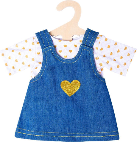 Heless Puppenkleid mit goldenem T-Shirt, 28-35 cm