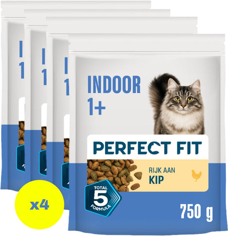 Perfect Fit Katzenfutter – Indoor Adult – Huhn – 4x750g