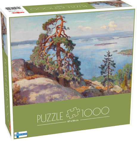 Tactic Eero Järnefelt Landschaft von Koli – Puzzle – 1000 Teile – finnische Meisterkunst und Natur – schlankes und beruhigendes Design – hohe skandinavische Qualität