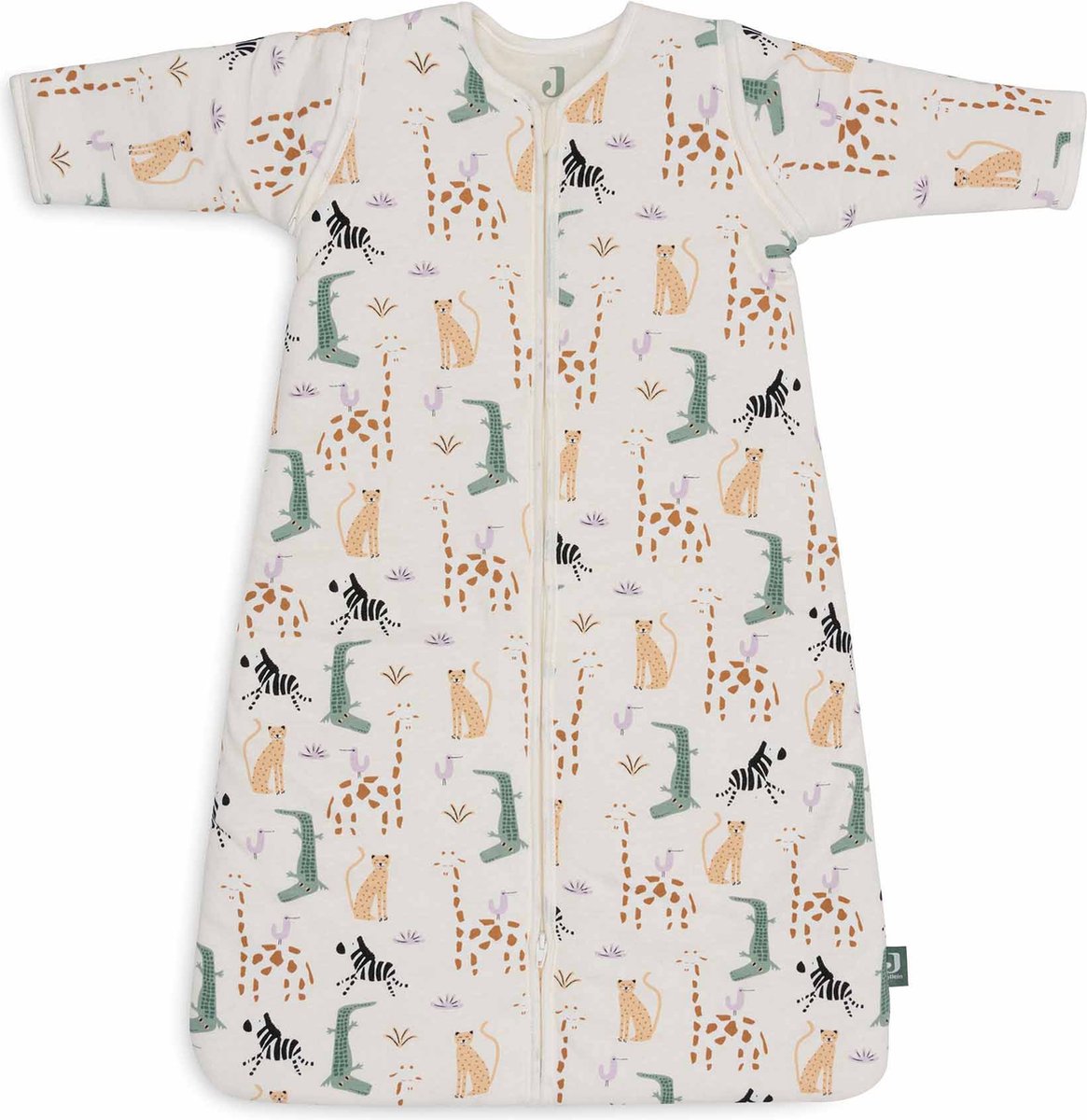 Jollein baby slaapzak winter met afritsbare mouw 90cm - jungle jambo - winterslaapzak
