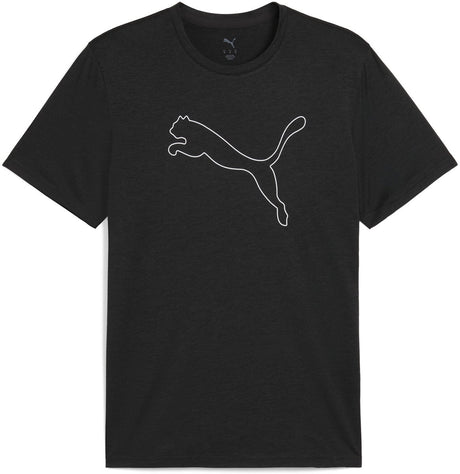 Puma M Tad Essential Heather Cat Tee (CF Large Cat) Herren-Sportshirt – Black Heather