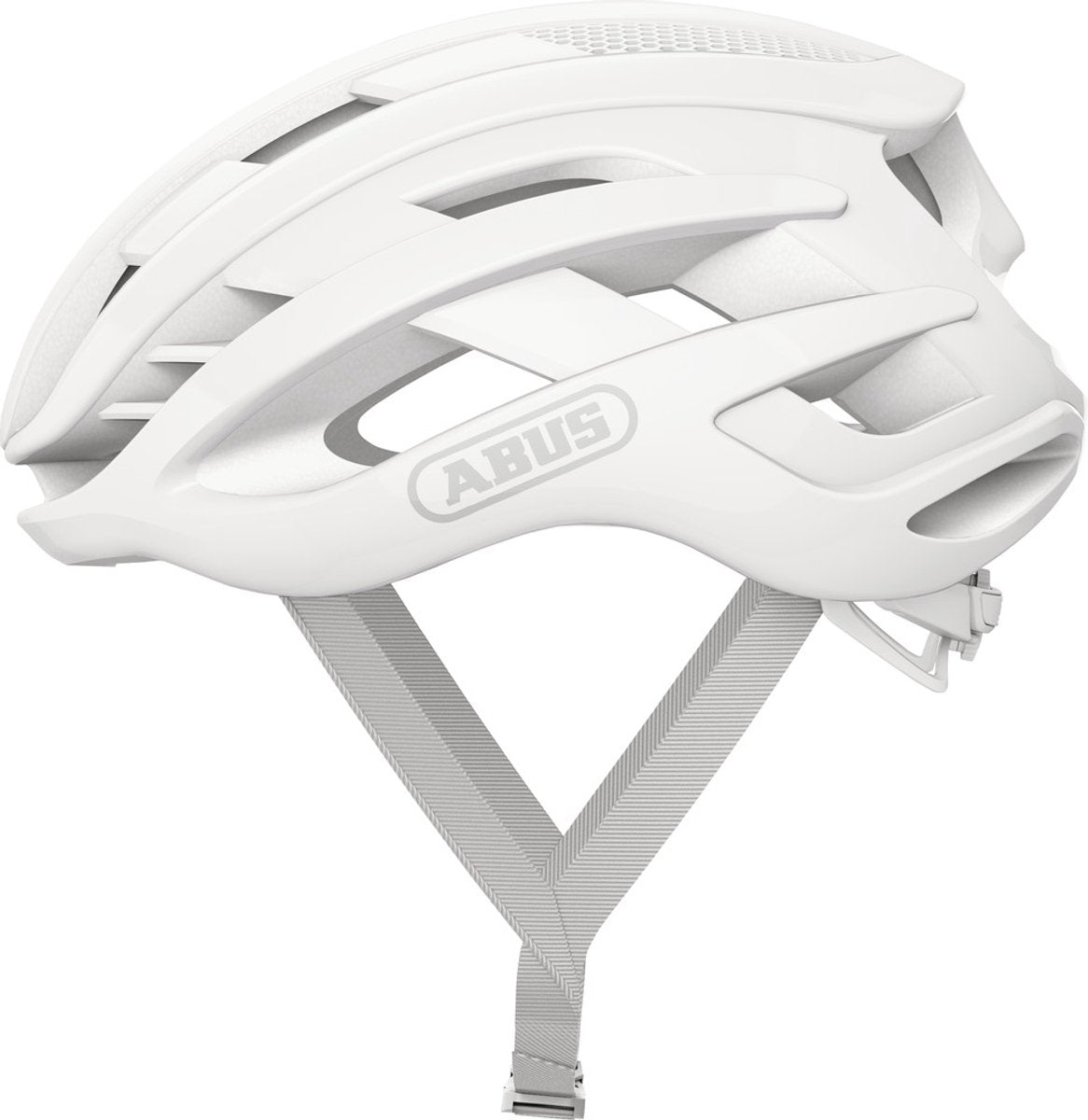 Abus Fahrradhelm Airbreaker Pure White M - 52-58 cm - Weiß - Für den Einsatz am Rennrad - Gravelbike geeignet - 210 g