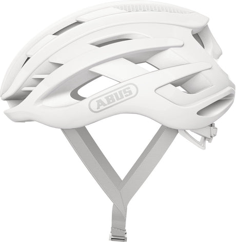 Abus Fahrradhelm Airbreaker Pure White M - 52-58 cm - Weiß - Für den Einsatz am Rennrad - Gravelbike geeignet - 210 g