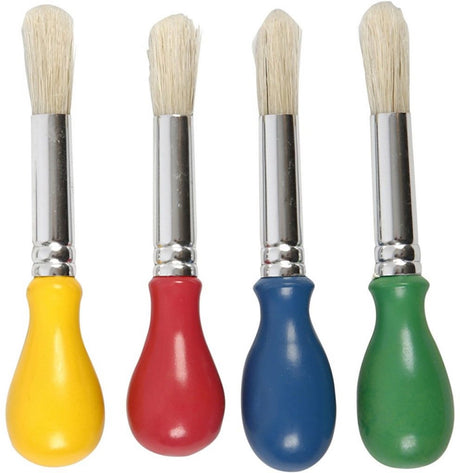 Kreativunternehmen https: www.cchobby.nl Kinderpinsel-l-11-5-cm-d-13-mm-b-11-mm-round-4-piece-1-box